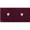 Image 1 : #41-14KT YELLOW GOLD BROWN DIAMOND EARRINGS
