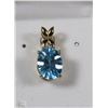Image 1 : #43-14KT YELLOW GOLD BLUE TOPAZ AND