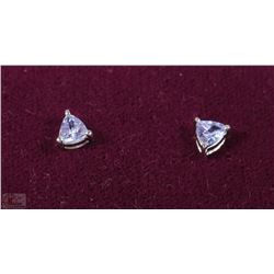 #46-STERLING SILVER TANZANITE EARRINGS