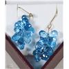Image 1 : #47-14KT YELLOW GOLD BLUE TOPAZ EARRINGS