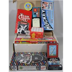 CARD SETS STILL IN ORIGINAL CASES, HOCKEY AND RARE
