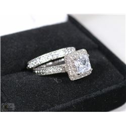 NEW CZ 14KT GOLD FILLED/PLATED ENGAGEMENT PAIR