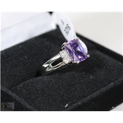 10KT WHITE GOLD FILLED/PLATED LADIES RING SZ 6