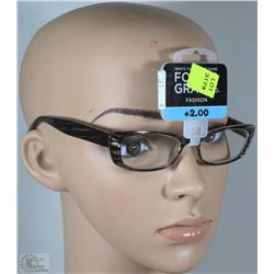 LADIES FOSTER GRANT READING GLASSES +2.00