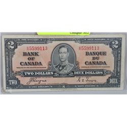 1937 KING GEORGE V1 $2.00 BANK NOTE