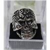 Image 1 : MEN'S HEAVY STAINLESS STEEL SKULL RING SIZE 10
