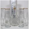Image 1 : DECANTER WITH STOPPER AND 4 GLASSES