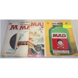 LOT OF FOUR 1960'S MAD MAGAZINES