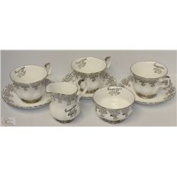 8PC ROYAL ALBERT 25TH ANNIVERSARY TEA SET