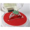 Image 1 : #53-RED RUBY,EMERALD .925 SOLID SILVER RING