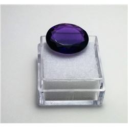 OVAL 11.5 CT DEEP PURPLE AMETHYST GEMSTONE