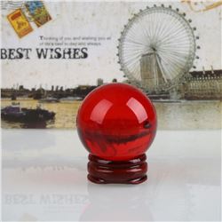 40MM RARE NATURAL RED QUARTZ CRYSTAL SPHERE &