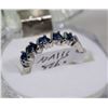 Image 1 : #45-BLUE SAPPHIRE .925 SOLID SILVER RING