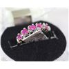 Image 1 : #32-NATURAL RED RUBY .925 SOLID SILVER RING