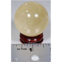 #13-NATURAL CITRIN SPHERE CRYSTAL HEALING BALL