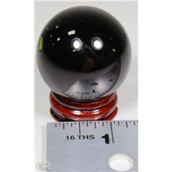 #30-NATURAL BLACK OBSIDIAN SPHERE CRYSTAL HEALING