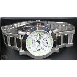 NEW PAUL JARDIN MEN'S WATCH W/GLOW-IN-