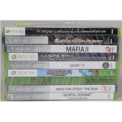 BUNDLE OF 9 XBOX 360 GAMES