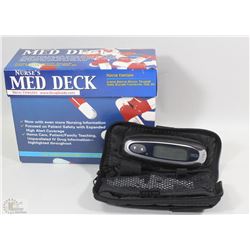 BOX W/BLOOD GLUCOSE TESTER & NURSE'S