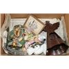 Image 1 : BOX OF ESTATE FIGURINES, VINTAGE PICTURE FRAME,