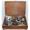 Image 1 : JEWELRY BOX WITH JEWELRY AND POLISHED ROCKS