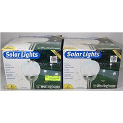 2 BOXES OF SOLAR LANDSCAPING LIGHTS(4 IN EACH BOX)