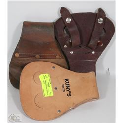 3 KUNY'S PROFESSIONAL LEATHER TOOL HOLDERS