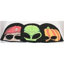 3 PACK OF GLOW IN THE DARK TOQUES