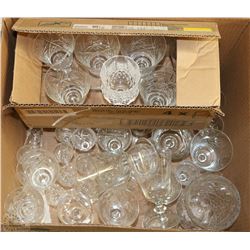 LARGE ESTATE CRYSTAL GLASS COLLECTION INCL PIN