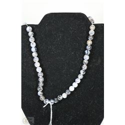 #18-DRAGON VEINS AGATE LOOSE BEAD 15"