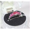 Image 1 : #34-NATURAL RED RUBY .925 SOLID SILVER RING