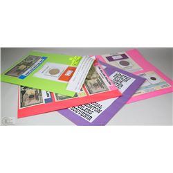 LOT OF 4 COLLECTIBLE COINS AND BILLS INCL JOHN