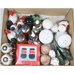 BOX OF COLLECTIBLE SALT & PEPPER SHAKERS