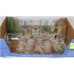 BOX OF VARIOUS SHOOTER GLASSES