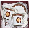 Image 1 : SET OF ADELINE PORCELAIN CUPS, SAUCERS, AND SPOONS