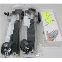 LOT OF 3 SELFIE STICKS