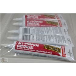 5- TUBES OF ALL PURPOSE ADHESIVE & CAULKING