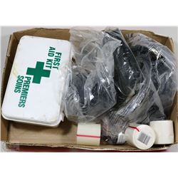 LOT OF SAFETY ACCESSORIES INCLUDING FIRST AID KIT