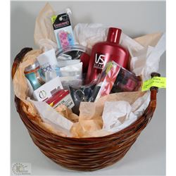 BASKET W/NEW NAIL PRODUCTS, HAIR