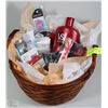 Image 1 : BASKET W/NEW NAIL PRODUCTS, HAIR