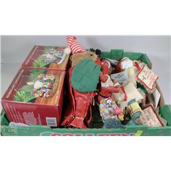 BOX W/NEW CHRISTMAS DECOR INCL.