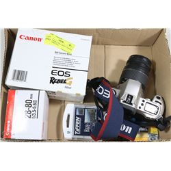 CANON REBEL STILL BODY CAMERA W/ 28-80MM LENS