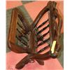Image 1 : VINTAGE WOODEN FOLD UP MAGAZINE RACK