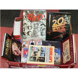LARGE BOX OF 8 HARD COVER MOVIE/ENT. BOOKS