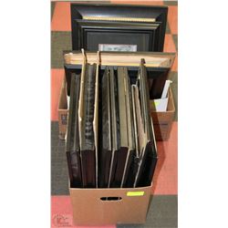 LOT OF 2 BOXES OF ASSORTED PICTURE FRAMES