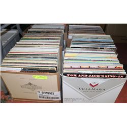LOT OF 6 BOXES OF ASSORTED RECORDS