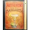 Image 1 : VINTAGE STYLE TIN MARGARITA RECIPE SIGN