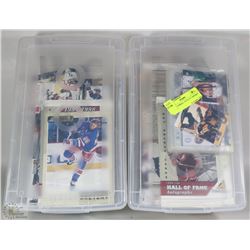LOT OF 2 SMALL TOTES OF HOCKEY CARDS