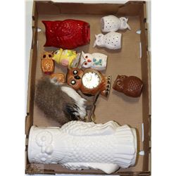 FLAT OF COLLECTIBLE OWLS