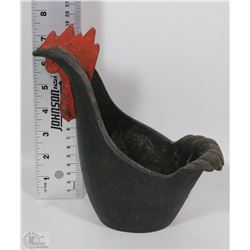 CAST IRON ROOSTER POT